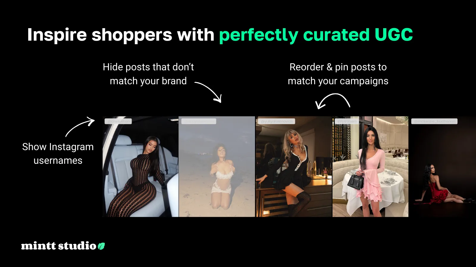 Instagram feed displaying UGC (user generated content)