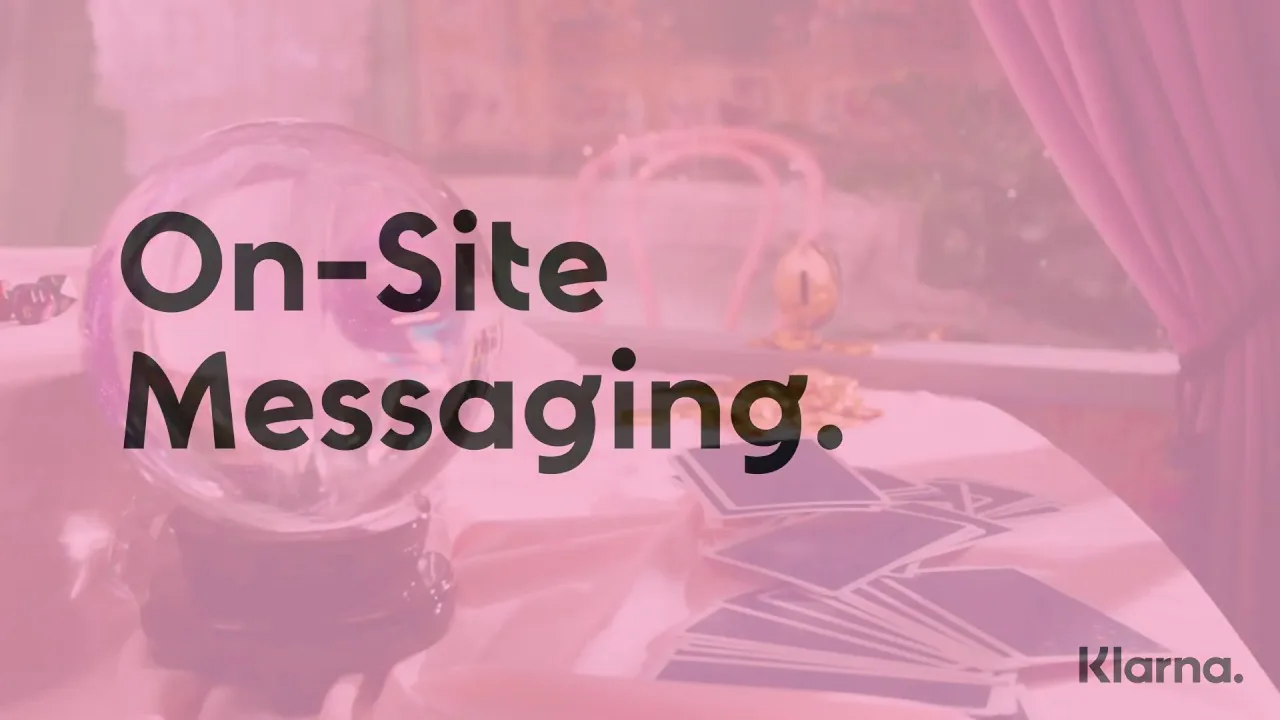 Klarna On‑Site Messaging official product overview video