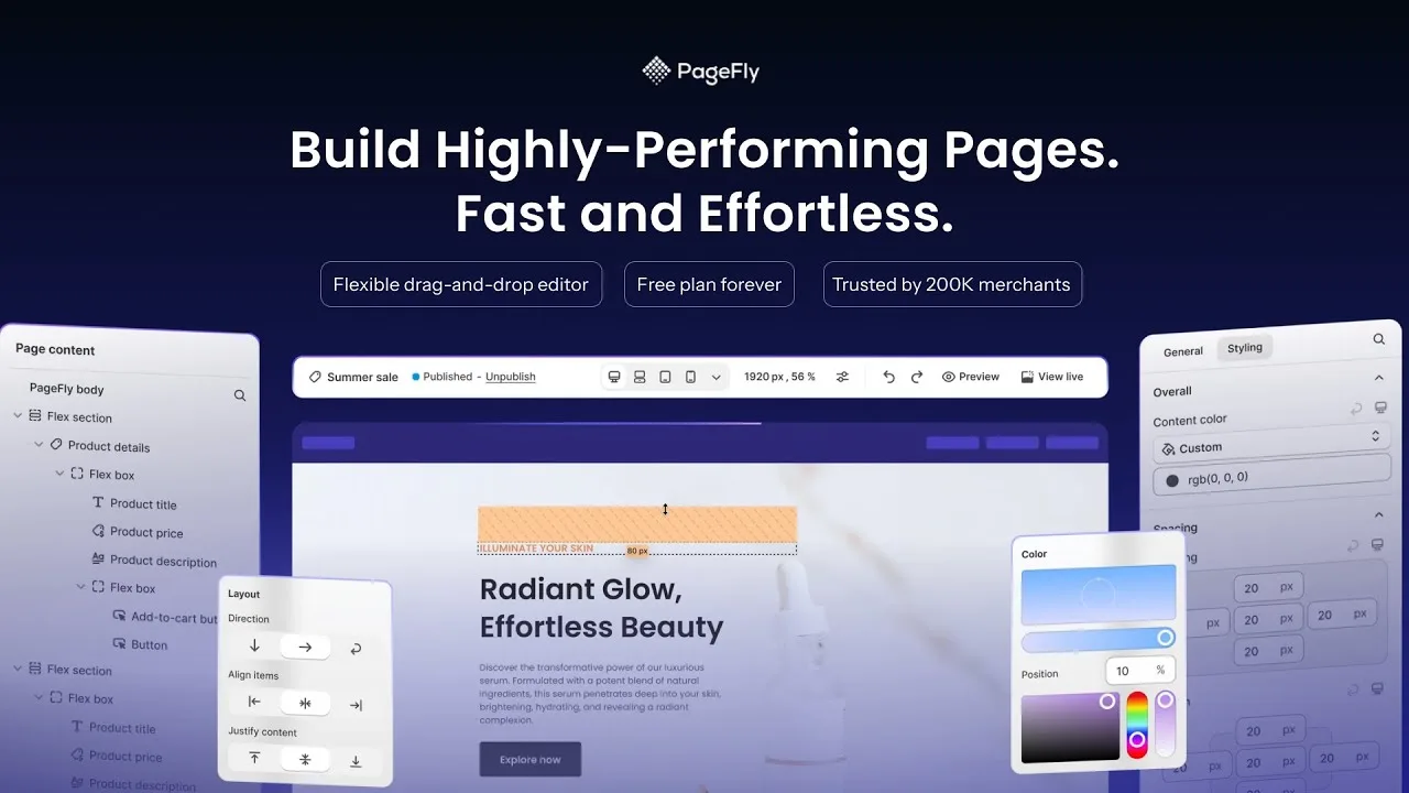PageFly Landing Page Builder official product overview video